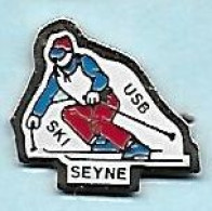 @@ Ski Skieur De Descente USB SEYNE Alpes (1.5x1.6) @@sp504 - Winter Sports