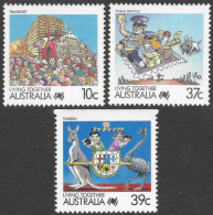 Australia. 1988 Living Together. 10c, 37c, 39c MH. SG 1116, 1121, 1121b. M3015 - Neufs