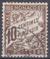 Monaco Taxe 1909 N° 7 10 C Brun - Impuesto