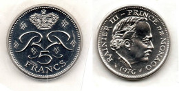 MA 33266 / Monaco 5 Francs 1976 FDC - Scellée - 1960-2001 Francos Nuevos