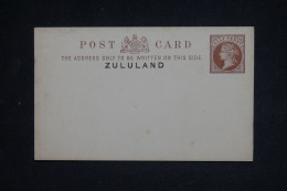 ZULULAND  - Entier Postal Type Victoria  Non Circulé- L 150233 - Zululand (1888-1902)