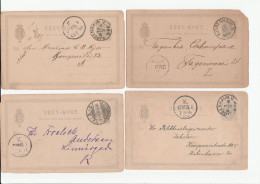 1891- 1894  4x OMB Denmark Travelling Post Office   Pmk POSTAL STATIONERY CARDS Copenhagen Cover Stamps Card - Postal Stationery