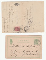 1893- 1910  ODENSE Denmark LETTERCARD Postal STATIONERY CARDS  With OMB Copenhagen TPO Pmks Cover Stamps - Ganzsachen