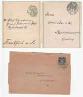 1901 - 1937  3 X Denmark Postal STATIONERY WRAPPER To Goteborg,  Frankfurt,  Copenhagen , Cover Stamps - Postal Stationery