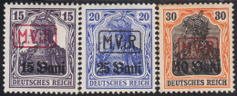 Rumanía 1/3 1917 Sobrecarga MVR Sellos De Alemania De 1905/16 MH - Sonstige & Ohne Zuordnung