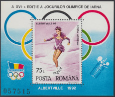 Rumanía Romania HB 215 1992 JJOO Winter Games Deportes Patinaje MNH - Autres & Non Classés