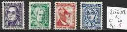 PAYS-BAS 215 à 18 * Côte 20 € - Unused Stamps