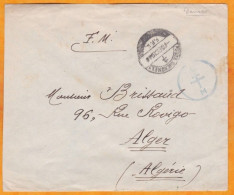 1944 - Enveloppe PAR AVION Des Forces Françaises Libres FFL De Damas Vers Alger - Cad Arrivée Le Lendemain - FM - Covers & Documents