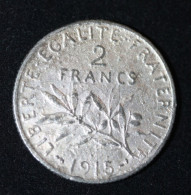 Curiosité ! Faux Pour Servir - Pièce De 2 Francs 1915 Type "Semeuse" - Varianten En Curiosa