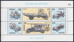 Suecia Sweden HB 8 1980 Historia Del Automóvil Sueco MNH - Otros & Sin Clasificación