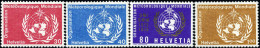 Suiza 446/49-S - 1975 OMS Logo Fijasellos - Autres & Non Classés