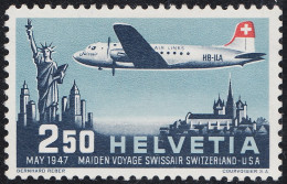Suiza Switzerland A- 41 1947 Primer Enlace Aéreo Suiza - Estados Unidos MNH - Autres & Non Classés