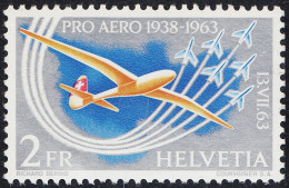 Suiza Switzerland A- 45 1963 Travesía Aérea En Los Alpes Por Oscar Bider MNH - Autres & Non Classés