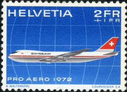 TRA1/S Suiza Switzerland  A-47  1972  25º Anv. Del Tráfico Aéreo En El Atlánti - Autres & Non Classés