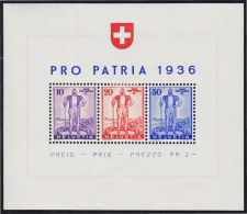 Suiza Switzerland HB 2 1936 Pro Patria Cruz Federal MH - Other & Unclassified