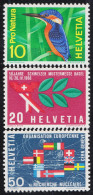 Suiza Switzerland 766/68 1966 Pájaro Bird Banderas MNH - Other & Unclassified