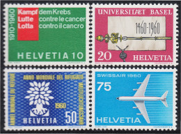 Suiza Switzerland 639/42 1960 Sellos De Propaganda MNH - Autres & Non Classés