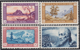 Suiza Switzerland 235/38 1929 Lagos Y Montes Nicolás De Fleu MH - Andere & Zonder Classificatie