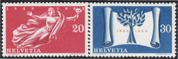 Suiza Switzerland 455/56 1948 Centenario Del Actual Estado Confederal MH - Autres & Non Classés