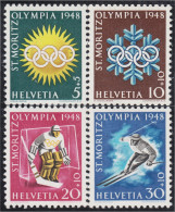 Suiza Switzerland 449/52 1948 Juegos Olímpicos De Invierno MH - Autres & Non Classés