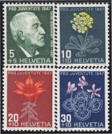 Suiza Switzerland 445/48 1947 J. Burckhardt Flores Flowers MH - Autres & Non Classés
