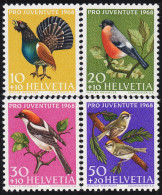 Suiza Switzerland 824/27 1968 Para La Juventud Aves Pájaros Birds MNH - Autres & Non Classés