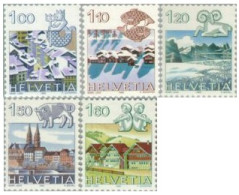 Suiza - 1156/60 - 1982 Serie Signos De Zodiaco Y Paisajes Lujo - Other & Unclassified