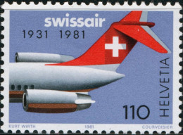 TRA2/S Suiza Switzerland  Nº 1125  1981  50º Aniv. De La Compañía Aérea Swissa - Other & Unclassified