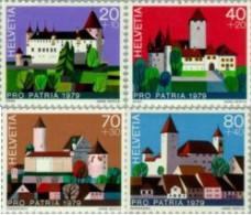 VAR1/S  Suiza Switzerland   Nº 1086/89  1979  Sellos Por La Patria Castillos S - Sonstige & Ohne Zuordnung