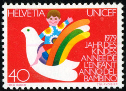 FAU1/S Suiza Switzerland  Nº 1093  1979  Año Inter. Del Niño Paloma Y Niño Luj - Autres & Non Classés