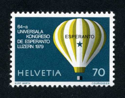 TRA2/S Suiza Switzerland  Nº 1078  1979  Congreso Mundial De Esperanto Lucerne - Autres & Non Classés