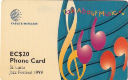 ST.LUCIA ISL.(GPT) - Jazz Festival 1999, CN : 288CSLB/B(Ml, Normal 0), Tirage %20000, Used - Saint Lucia