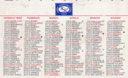 Calendarietto - TORO - Assicurazioni - Anno 1986 - Petit Format : 1981-90