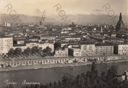 CARTOLINA  B25 TORINO,PIEMONTE-PANORAMA-STORIA,MEMORIA,CULTURA,RELIGIONE,IMPERO ROMANO,BOLLO STACCATO,VIAGGIATA 1957 - Viste Panoramiche, Panorama