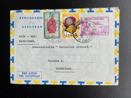 BELGIAN CONGO KINSHASA 1962 AEROGRAMME LULUABOURG TO HEEMSTEDE 16-08-1962 BELGISCH CONGO - Briefe U. Dokumente