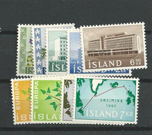 1962 MNH Iceland, Year Complete, Postfris** - Komplette Jahrgänge
