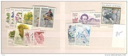 1985 MNH Iceland Year Complete, Posffris** - Annate Complete