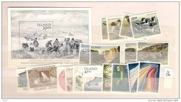 1986 MNH Iceland, Island, Year Complete, Posffris - Full Years