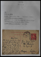 1908 PORTUGAL AZORES AÇORES HORTA TO LABERN GERMANY Stationery Card KING CARLOS I 20 Rs CARMINE SEE DETAILS  RARE - Horta