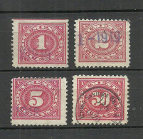 USA Documentary Tax Revenue, 4 Stamps, Used 1918-1920 - Steuermarken