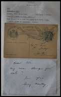 1909 PORTUGAL AZORES AÇORES MADELENA TO HORTA Stationery Card KING CARLOS I 10 Rs GREEN SEE DETAILS  RARE - Horta