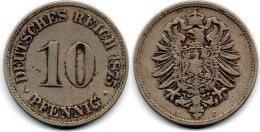 MA 31135 / Allemagne - Deutschland - Germany 10 Pfennig 1875 C TB+ - 10 Pfennig