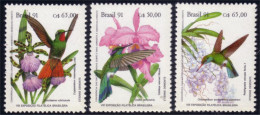 212 Brazil Colibris Hummingbirds Orchidée Orchids Kolibri MNH ** Neuf Sans CH (BRE-133a) - Unused Stamps