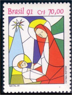 212 Brazil Christmas Noel 1991 MNH ** Neuf SC (BRE-59a) - Unused Stamps