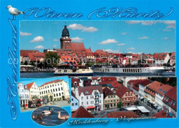 73199127 Waren Mueritz Hafen Marienkirche Marktplatz Waren Mueritz - Waren (Müritz)