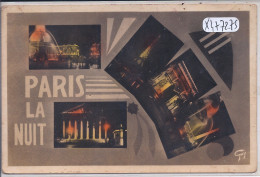 PARIS LA NUIT- CARTE MULTI-VUES- 1945- 1 F DULAC SEUL SUR CPA - Parijs Bij Nacht