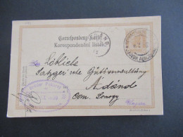 1899 Österreich / Tschechien Ganzsache Stempel K2 Neuhaus In Böhmen Jindrichov Hradec Abs. Stempel Brüder Pokorny - Briefkaarten