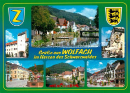 73183093 Wolfach Hauptstrasse Partie An Der Kinzig Strassencafes Brunnen Apothek - Wolfach