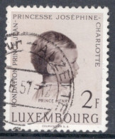 Luxembourg 1957 Single Stamp For Children's Clinic Of The Prince Jean - Princess Joséphine  In Fine Used - Oblitérés