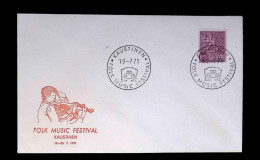 CL, Lettre, FDC, Suomi-Finland, Kaustinen, 19-7-71, Folk Music Festival - Brieven En Documenten